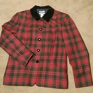 Pendleton red plaid jacket Size 12